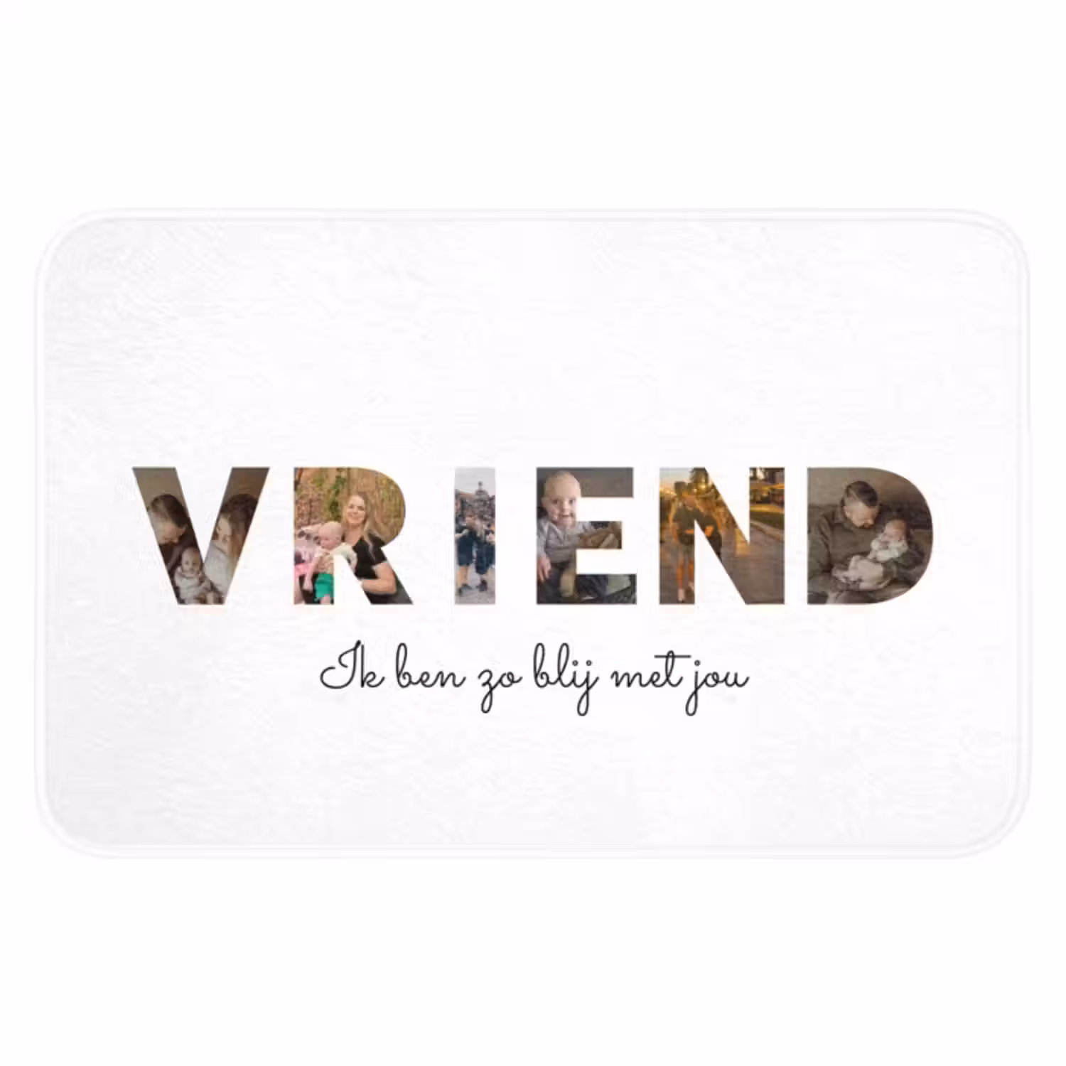 Gepersonaliseerde badmat - Vriend - Lettercollage
