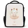 Ballerina kitten in beige kleuren Rugzak - Zwart middel -3d