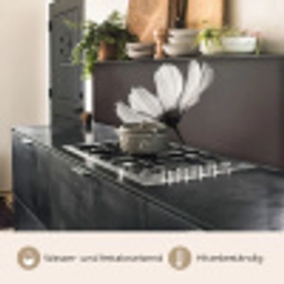Bloem - Minimalistisch - Zwart - Wit keuken achterwand 2 middel -usp_DE