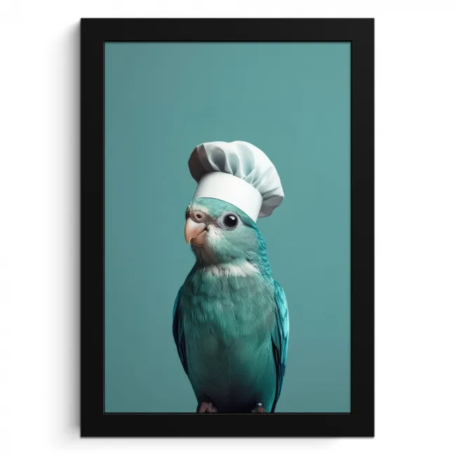 Kokatoe - Vogel - Koksmuts - Cute KitchenYeah - Keuken - Fotolijst klein -3d