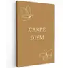 Carpe Diem met Vlinder Tuinposter op houten frame 2 cm dik klein -3d