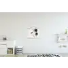 Lotusbloemen - Vissen - Bladeren - Zwart textielposter latten blank klein -kinderkamer