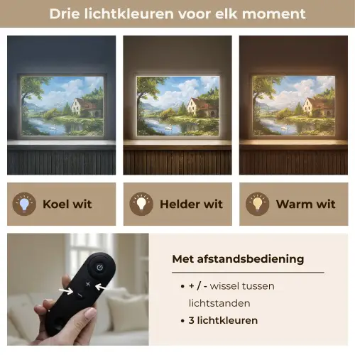 Zwaan - Bomen - Rust Light Box met batterij (Wandlamp) middel -USP_lichtkleurNL