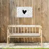 Hartje - Design - Wit Tuinposter op houten frame 2 cm dik klein -sfeer4