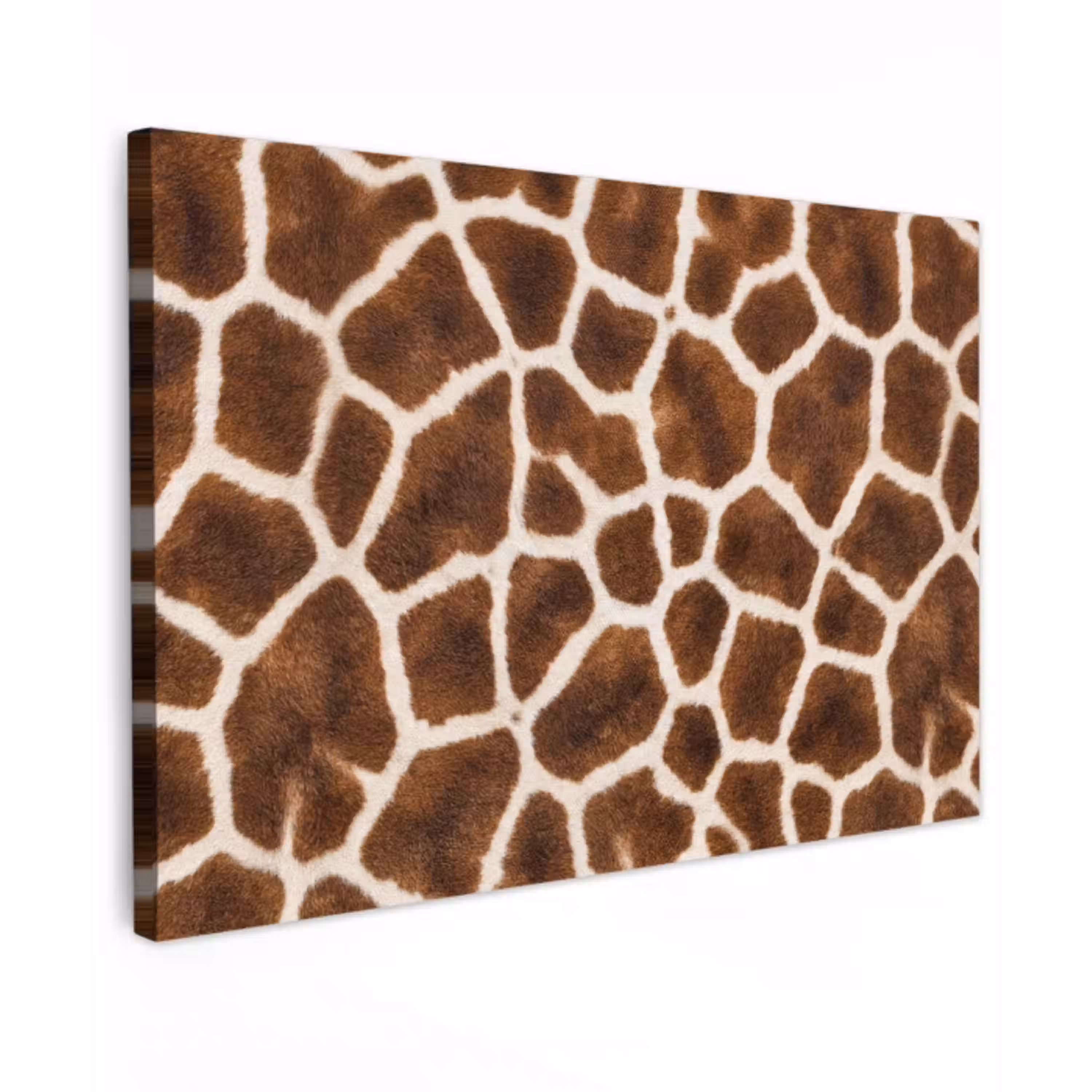 Giraf - Vacht - Klassiek - Bruin Tuinposter op houten frame 2 cm dik klein -3d