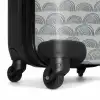Donkergrijze halve cirkels NBS - Handbagage koffer - Kinderen Unisex middel -wiel