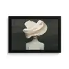 Vrouw - Beige - hoed fotolijst zwart zonder passe partout klein -3d