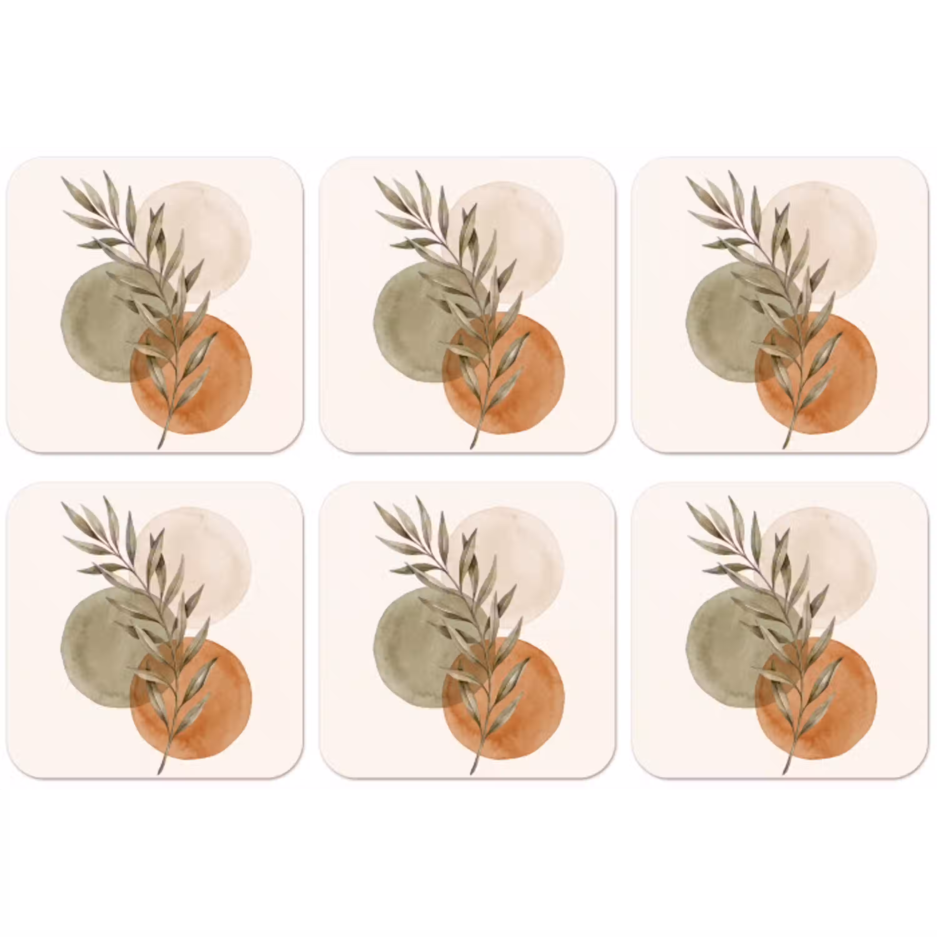 Plant - Cirkels - Abstract onderzetter kurk middel -zkaufland3dotto