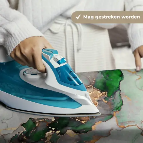 Marmer - Goud - Groen - Luxe Wandkleed katoen klein -sfeer9