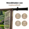 Doorkijk - Tuin - Raam - Hortensia - Bloemen Wandkleed katoen klein -sfeer2
