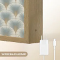 Waaier - Klassiek - Blauw Light Box met batterij (Wandlamp) middel 907 -USP_websiteoplaadbaarDE