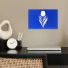 Tulp - Minimalistisch - Bladeren - Wit poster papier klein -sfeer1