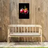 Kersen - Fruit - Graffiti - Verf - Abstract - Modern - Kleurrijk Tuinposter op houten frame 2 cm dik klein -sfeer4