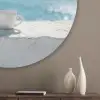 Zee - Koffiekopjes - Zomers Akoestische PET Vilt - Rond klein -sfeer5_closeup