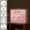 Planeten - Roze - Sterren Light Box met batterij (Wandlamp kind) middel -USP_websiteoverzichtNL