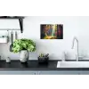 Bos - Zon - Natuur - Herfst Muursticker klein -keuken