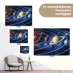 Ruimte - Zonnestelsel - Blauw tuinposter los doek klein -Xsfeer9_DE