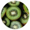 Kiwi - Fruit - Groen Wandcirkel kunststof plaat 5mm dik klein -3d