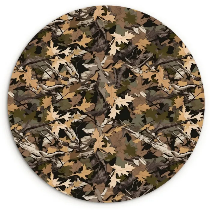 Herfst - Bladeren - Camouflage Wandcirkel plexiglas klein 852 -3d