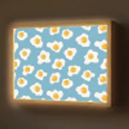 Eieren - Dooiers - Blauw Light Box met batterij (Wandlamp) middel 907 -z3d_website