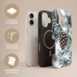 Dennenappel - Tak - Sneeuw - Winter - Sfeervol Toughcase MagSafe Apple iPhone 17 klein -USP_Lagen_DE
