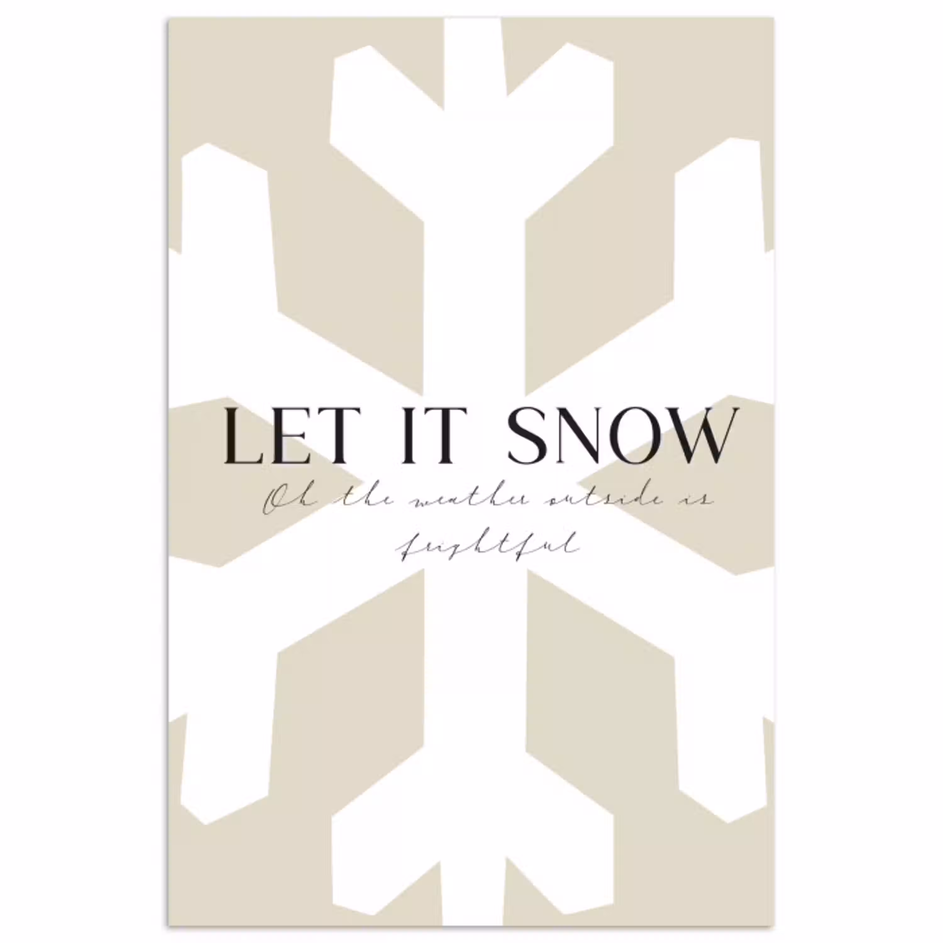 Sneeuw - Japandi - Winter - Decoratie poster papier klein -3d