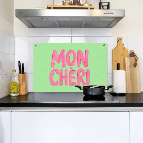 Mon cheri - Groen - Roze Inductie beschemer met haakjes klein -sfeer2