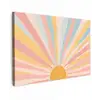 Illustratie - Zon - Pastelkleuren Tuinposter op houten frame 2 cm dik klein -3d