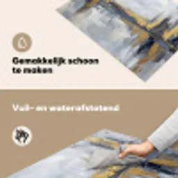 Abstract - Structuur - Goud - Grijs - Modern Inductie beschemer met haakjes klein -ky-schoon-nl