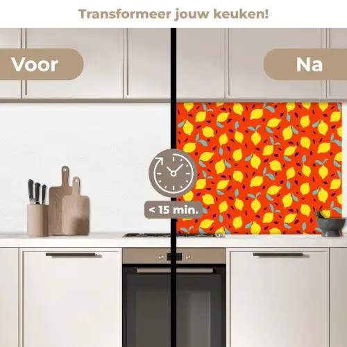Oranje - Citroen - Geel - Blauw keuken achterwand 2 middel 871 -voor-na2_NL