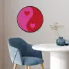 Minimalistisch - Rood - Roze - Hartjes Fotolijst rond zonder passe partout klein -sfeer2