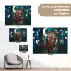 Uil - Mozaïek - Maan - Nacht tuinposter los doek klein -Xsfeer9_DE