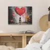 Meisje - Hart - Graffiti - Kunst - Kleuren - Rood PET vilt klein -sfeer3