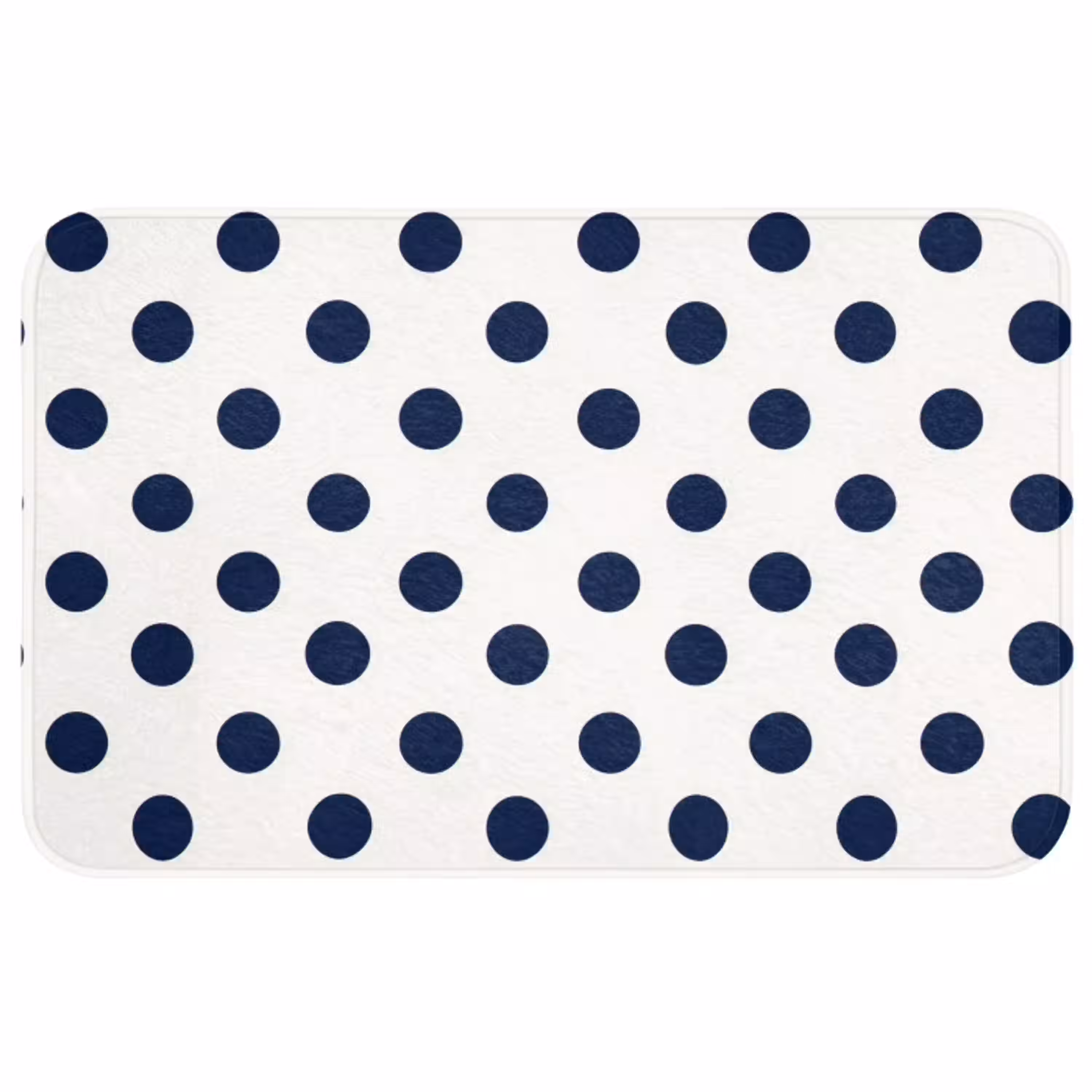 Klassiek - Stippen - Blauw Badmat middel 997 -3d