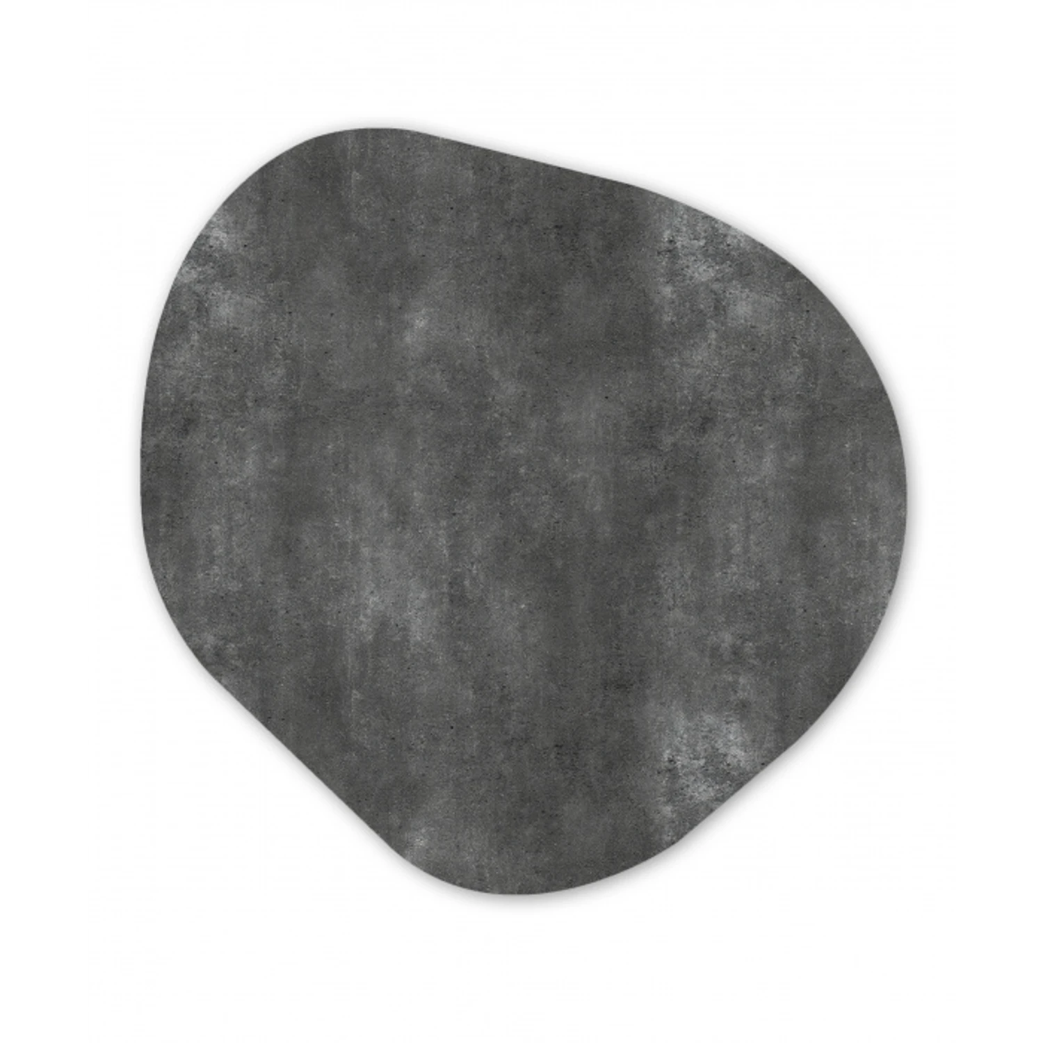 Donkergrijs - Ruw - Beton Wandcirkel Organisch Forex 3mm klein 629 -3d