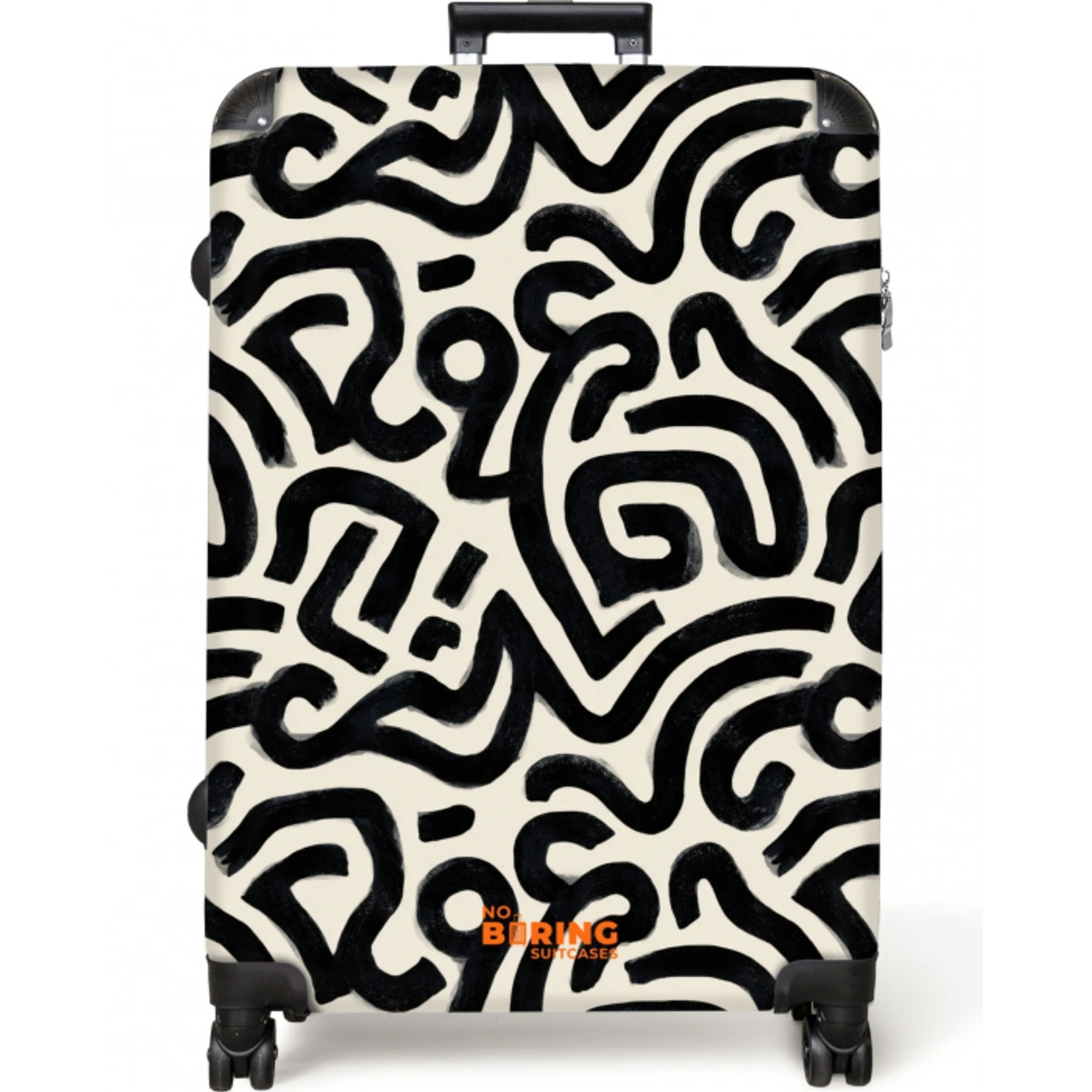 Modern - Abstract - Zwart NBS - Large koffer - Volwassenen Unisex groot -zzzzzzzzkaufland2