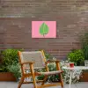 Illustratie - Blad - Minimalistisch - Groen Tuinposter op houten frame 2 cm dik klein -sfeer3