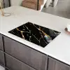 Zwart - Goud - Strepen Inductie beschermer vinyl 3mm klein -sfeer8