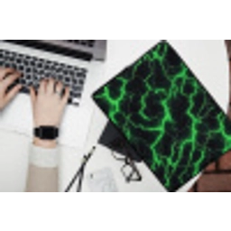 Gaming - Bliksemflitsen - Groen - Energie laptophoes neopreen klein -bureau