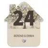 Bloesem - Klassiek Naambord Huisje klein -3d