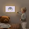 Pinguïn - Paars - Schattig Light Box met kabel klein -sfeer4a_kind