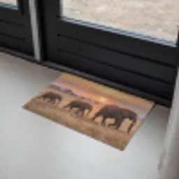Olifanten - Savanne - Zonsondergang - Afrika - Warm Deurmat klein -sfeer2