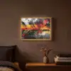 Kunst - Zwart - Abstract Light Box met batterij (Wandlamp) middel -sfeer4