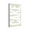 Cake - Woord - Japandi - Wit aluminium wit klein -3d
