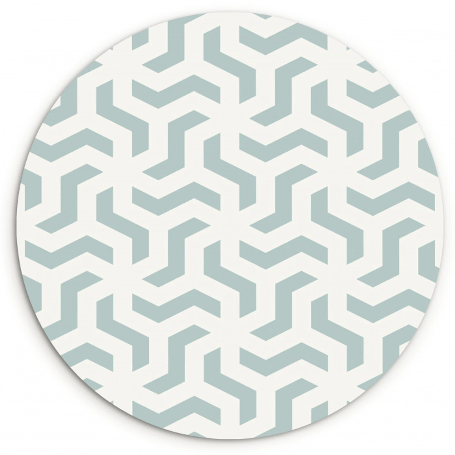 Patronen - Abstract - Groen - Geometrie Wandcirkel kunststof plaat 5mm dik klein 188 -3d