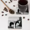 Vrouw - Paard - Artistiek onderzetter kurk middel -sfeer2