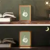 Vijgen - Minimalistisch - Getekend - Mosgroen Light Box met kabel (Tafellamp) klein -sfeer3