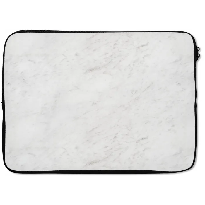 Wit - Marmer - Grijze aders laptophoes neopreen klein 279 -zkaufland3dotto