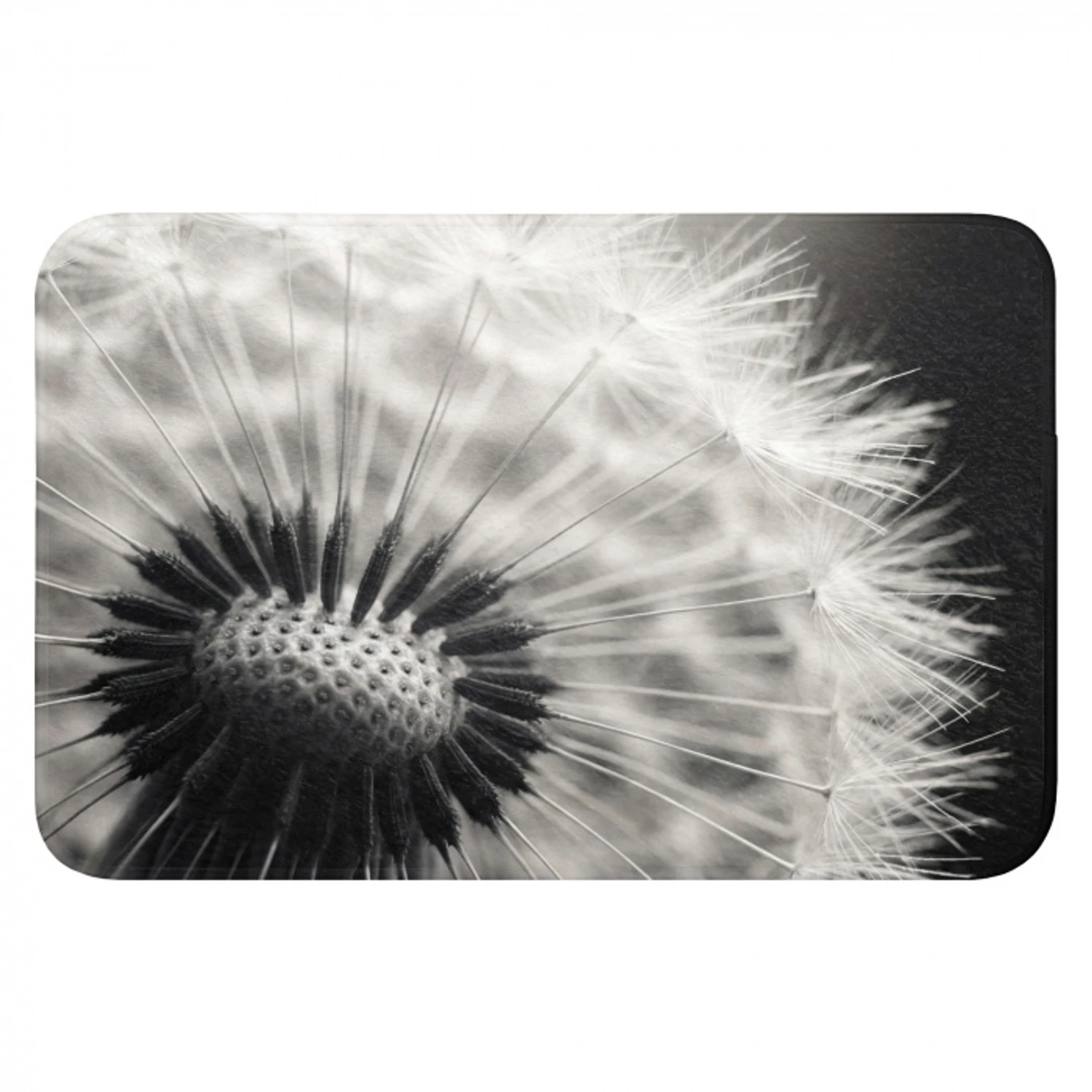 Paardenbloem - Zwart - Wit WCmat klein -3d