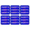 Blauw - Daddy's - Blokletters onderzetter kurk middel -3d